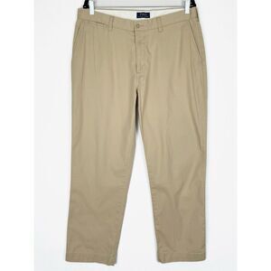 Polo Ralph Lauren Pants Mens 35x28.5* Beige Khaki Straight Chinos Preppy‎ Cotton
